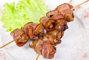 Image showing Kebab from chicken liver