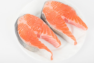 Image showing Red fish steak