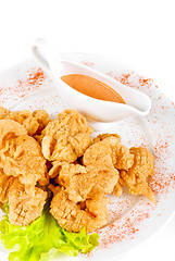 Image showing Deep-fried tiger shrimp