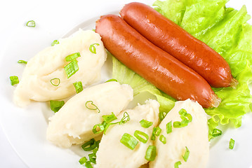 Image showing Cutlets from potato and sausage