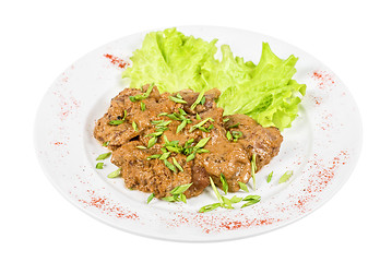 Image showing Fried liver of a rabbit