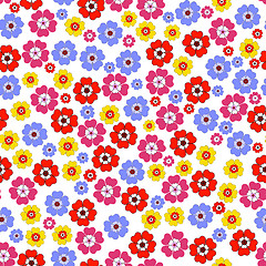 Image showing Seamless floral vivid pattern