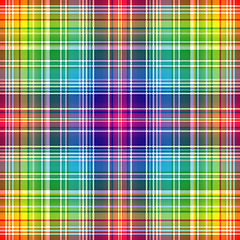Image showing Seamless rainbow checkered pattern