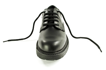 Image showing Black men's leather shoe.