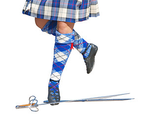 Image showing The Feet of a Highland Sword Dancer 