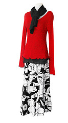 Image showing Female Mannequin with Red Cardigan