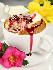 Image showing Blackberry Sponge Pudding