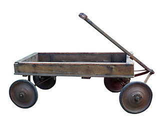 Image showing Antique Wooden Trolley