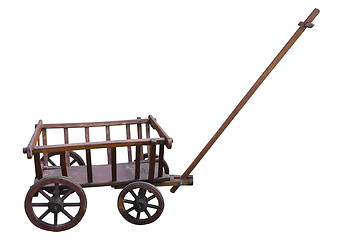 Image showing Antique Wooden Trolley