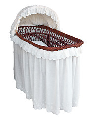 Image showing Covered Cane Bassinet