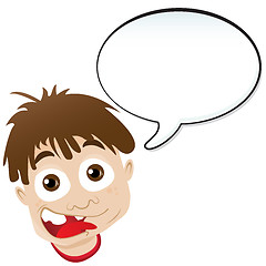 Image showing Boy announcement with speech bubble. 