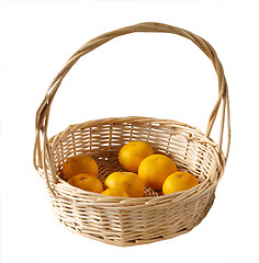 Image showing Basket of Oranges