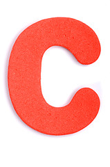 Image showing Foam letter C