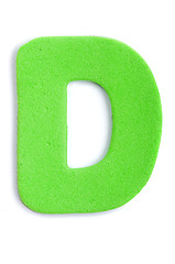 Image showing Foam letter D