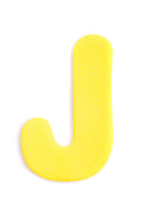 Image showing Foam letter J