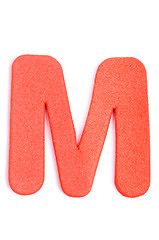 Image showing Foam letter M