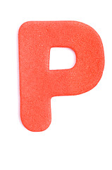 Image showing Foam letter P