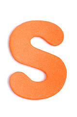 Image showing Foam letter S