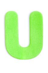 Image showing Foam letter U