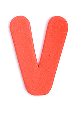 Image showing Foam letter V