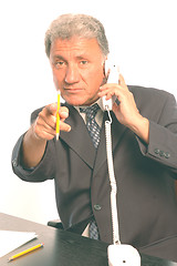 Image showing businessman on phone