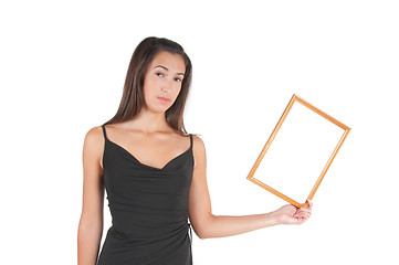 Image showing Woman with frame