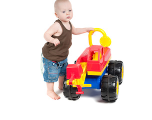 Image showing Little boy in studio