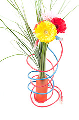 Image showing Wires and flowers concepts