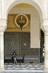 Image showing Main patio of Casa de Pilatos in Seville, Spain