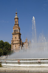 Image showing Plaza de Espana in Seville, Spain