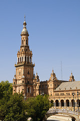 Image showing Plaza de Espana in Seville, Spain