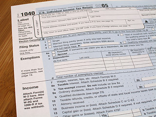 Image showing Tax form