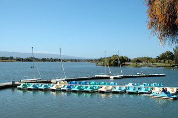 Image showing Paddle boats