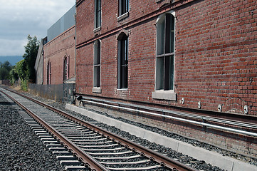 Image showing Train station & tracks