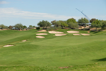 Image showing Green & sand traps