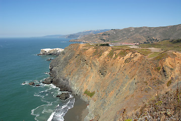 Image showing Pacific coast cliffs