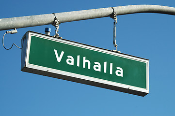 Image showing Valhalla sign
