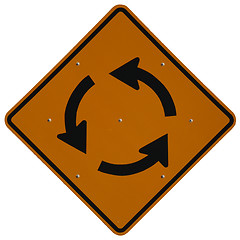 Image showing Traffic Circle Ahead