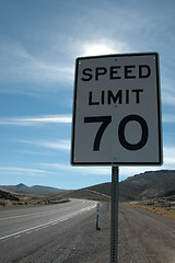 Image showing Speed Limit 70