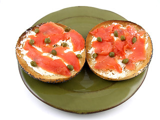 Image showing Bagel & lox