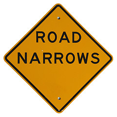 Image showing Road Narrows