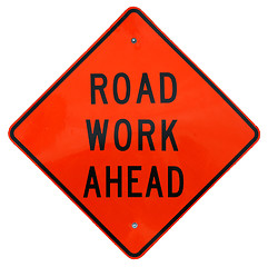 Image showing Road Work Ahead