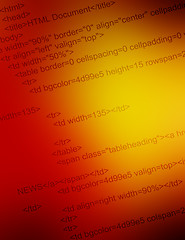 Image showing Html code closeup