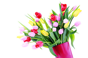 Image showing bunch of tulips