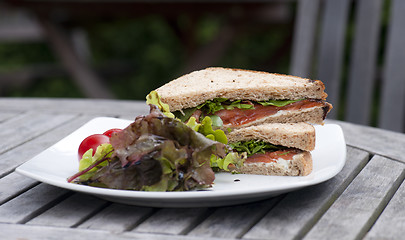 Image showing Smoked Salmon Sandwich