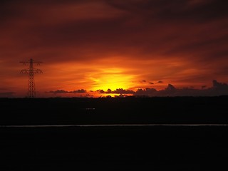 Image showing Sunset and clouds