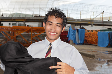 Image showing Confident professional on construction site