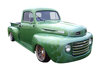 Image showing Restored Green Ford Truck