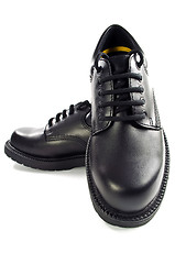 Image showing Black men's leather shoes