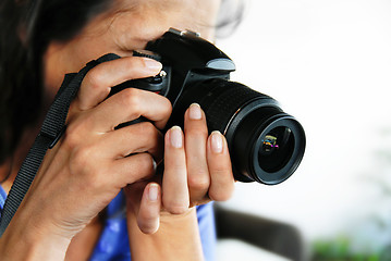 Image showing Woman photographer